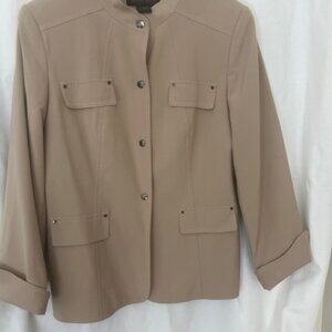 Blacker by Stanley Blacker Tan Blazer/Jacket